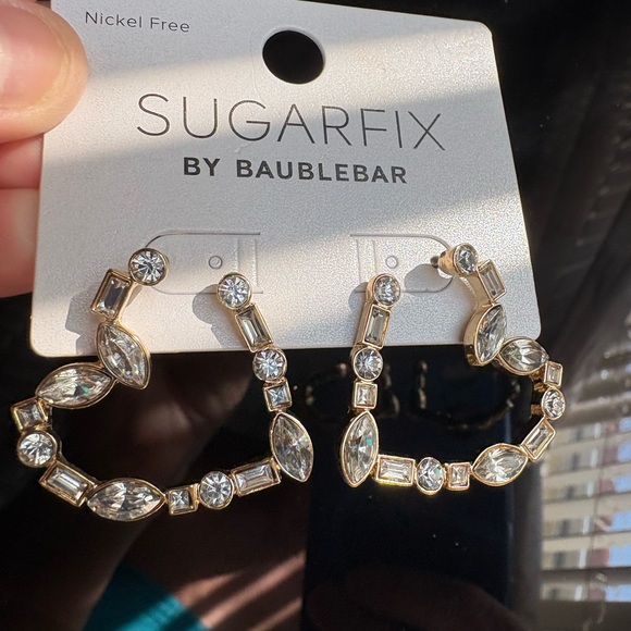 SUGARFIX by Baublebar: nickel free heart-shaped jeweled earrings - Picture 2 of 6